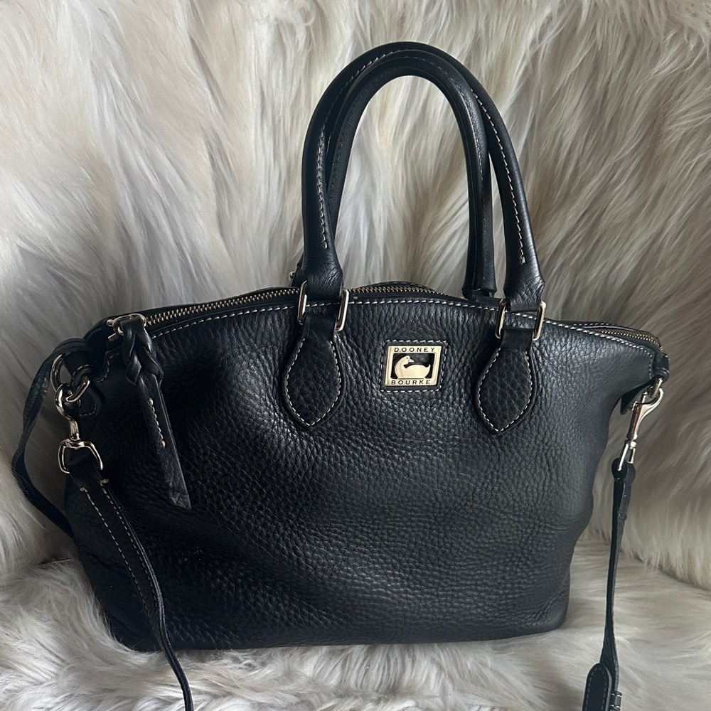 Dooney & Bourke Black Pebbled Leather Shoulder Bag